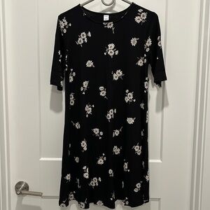 Old Navy Black Floral Dress Size S